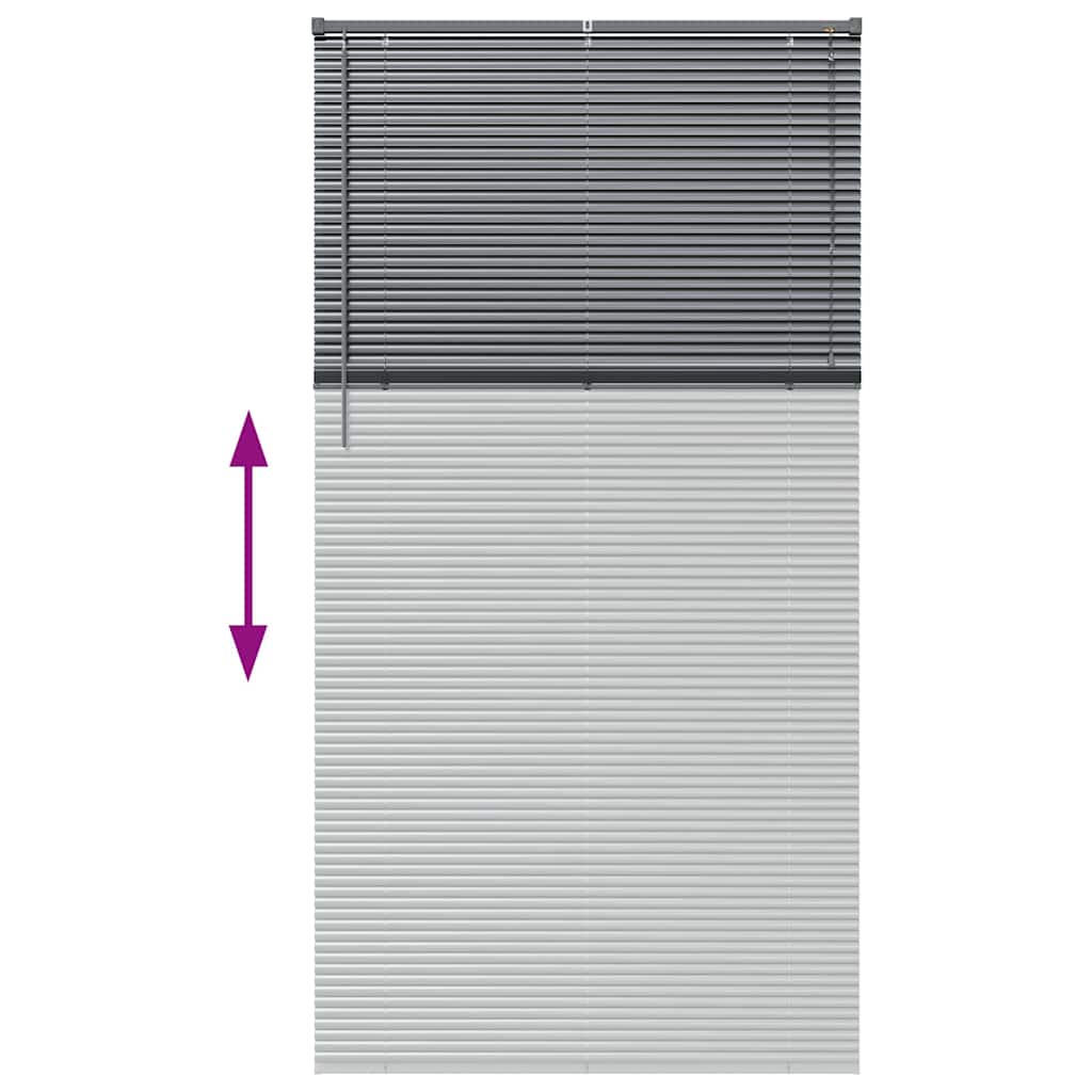 Venecijanski zastore Tamno siva 220 x 110 cm Aluminij