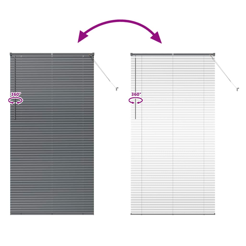 Venecijanski zastore Tamno siva 220 x 115 cm Aluminij