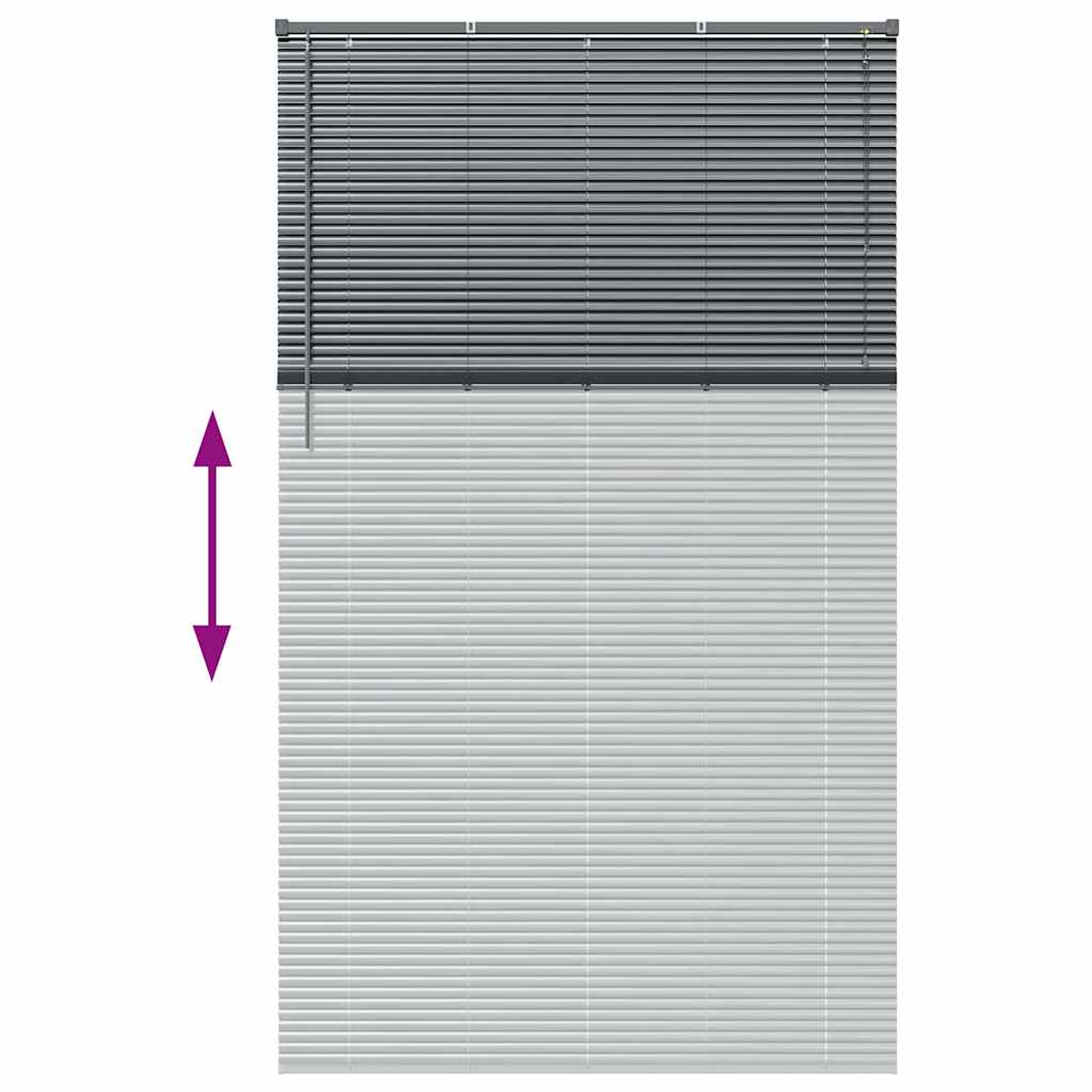 Venecijanski zastore Tamno siva 220 x 125 cm Aluminij