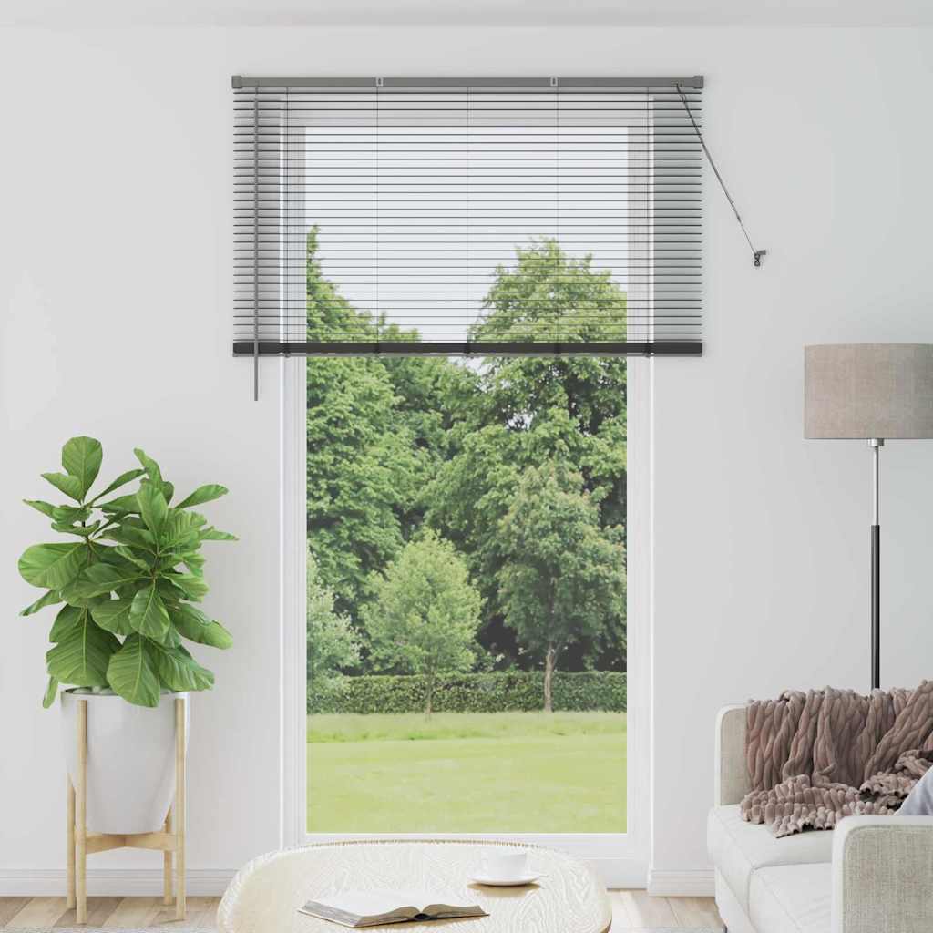 Venecijanski zastore Tamno siva 220 x 130 cm Aluminij