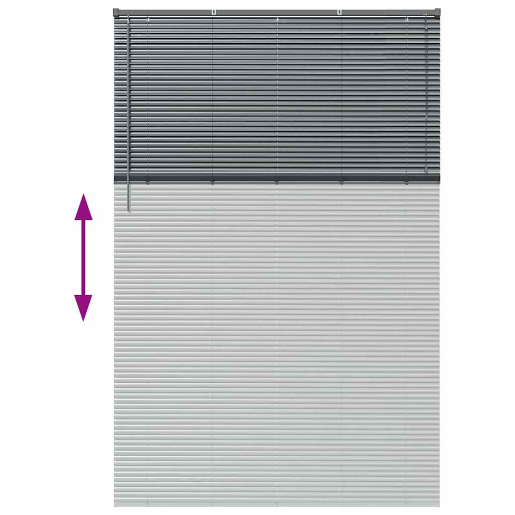 Venecijanski zastore Tamno siva 220 x 140 cm Aluminij