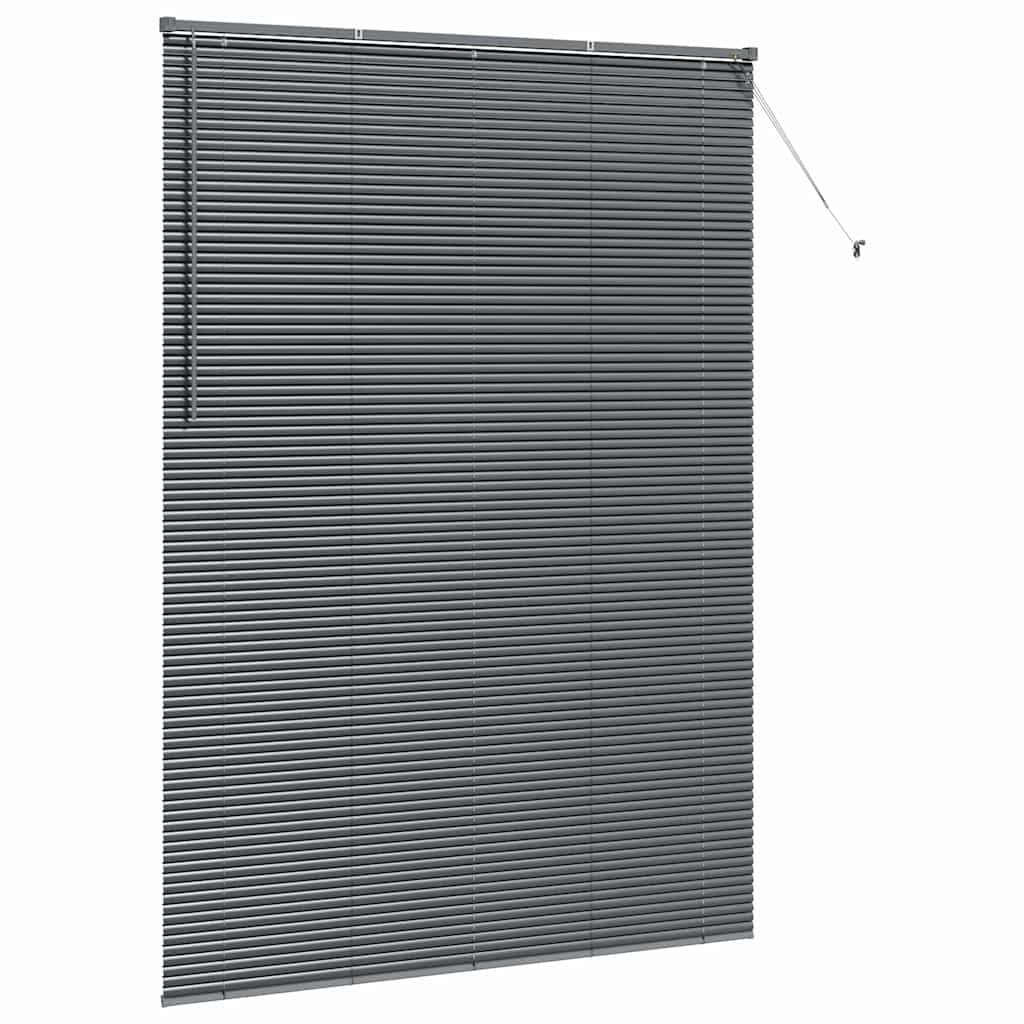 Venecijanski zastore Tamno siva 220 x 160 cm Aluminij