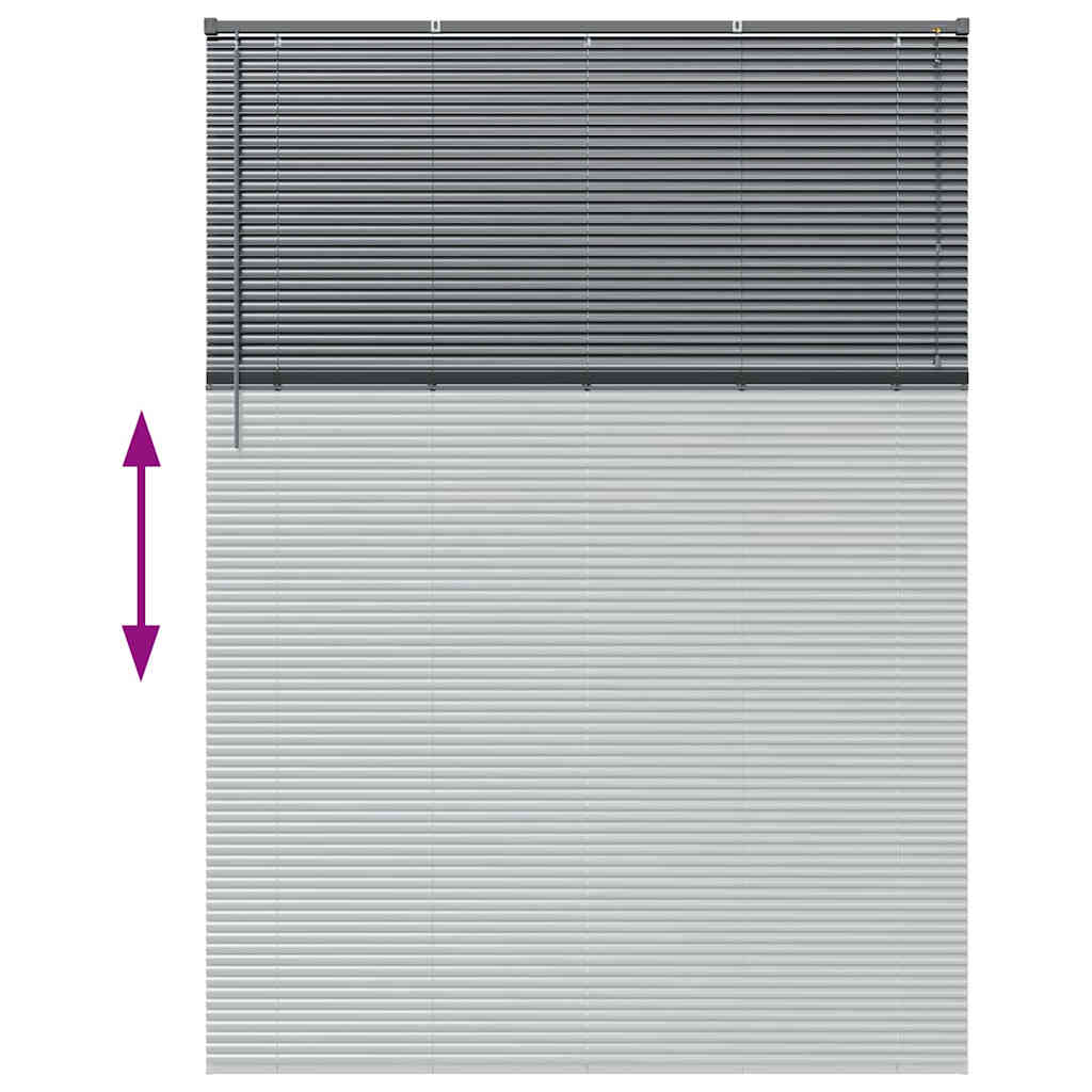 Venecijanski zastore Tamno siva 220 x 160 cm Aluminij