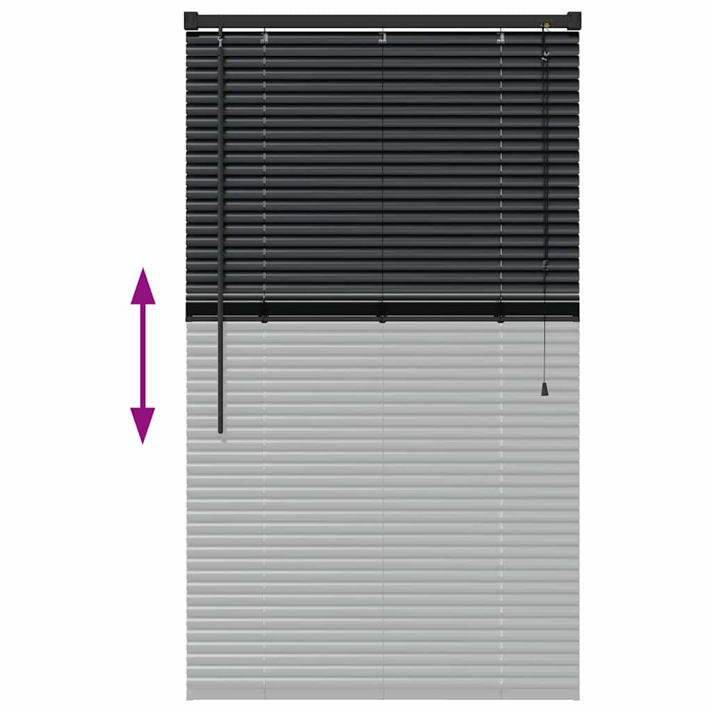 Venecijanski zastore Crna 130 x 70 cm Aluminij