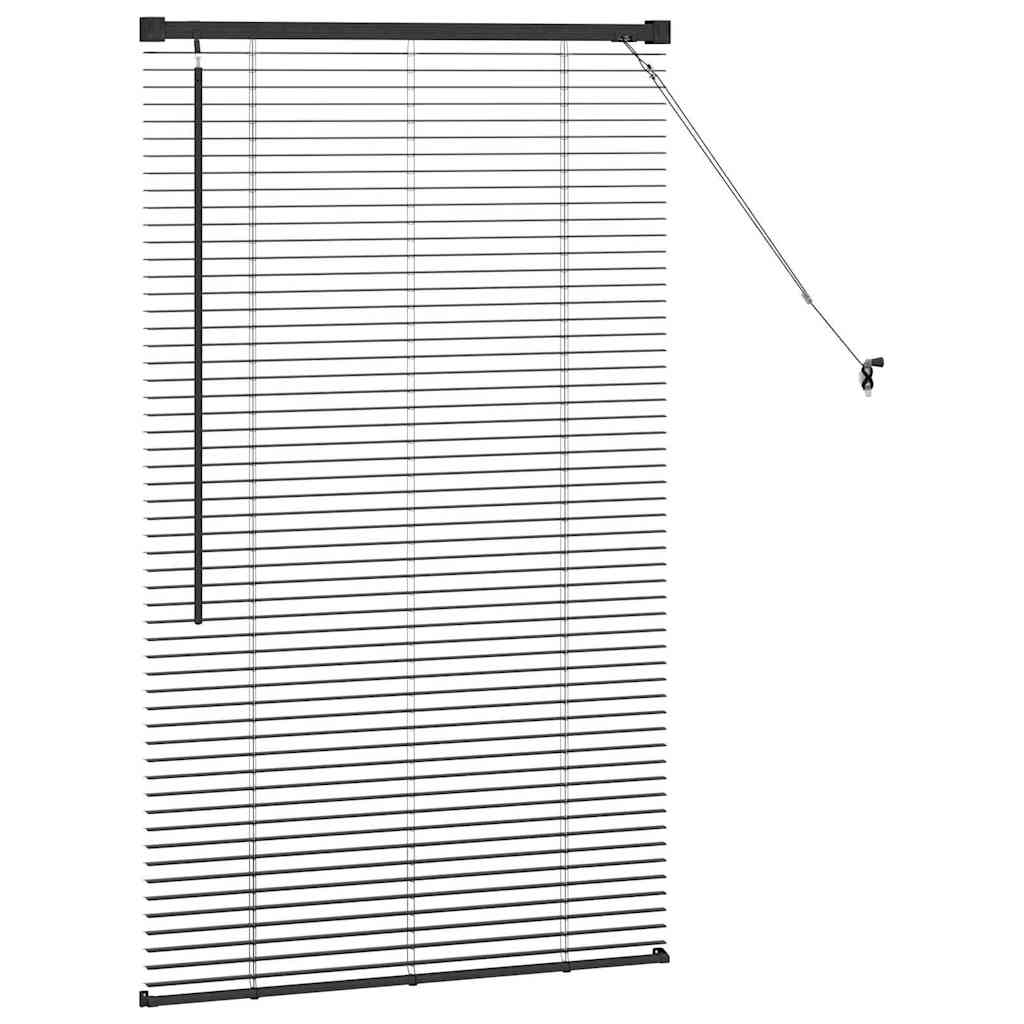 Venecijanski zastore Crna 130 x 75 cm Aluminij