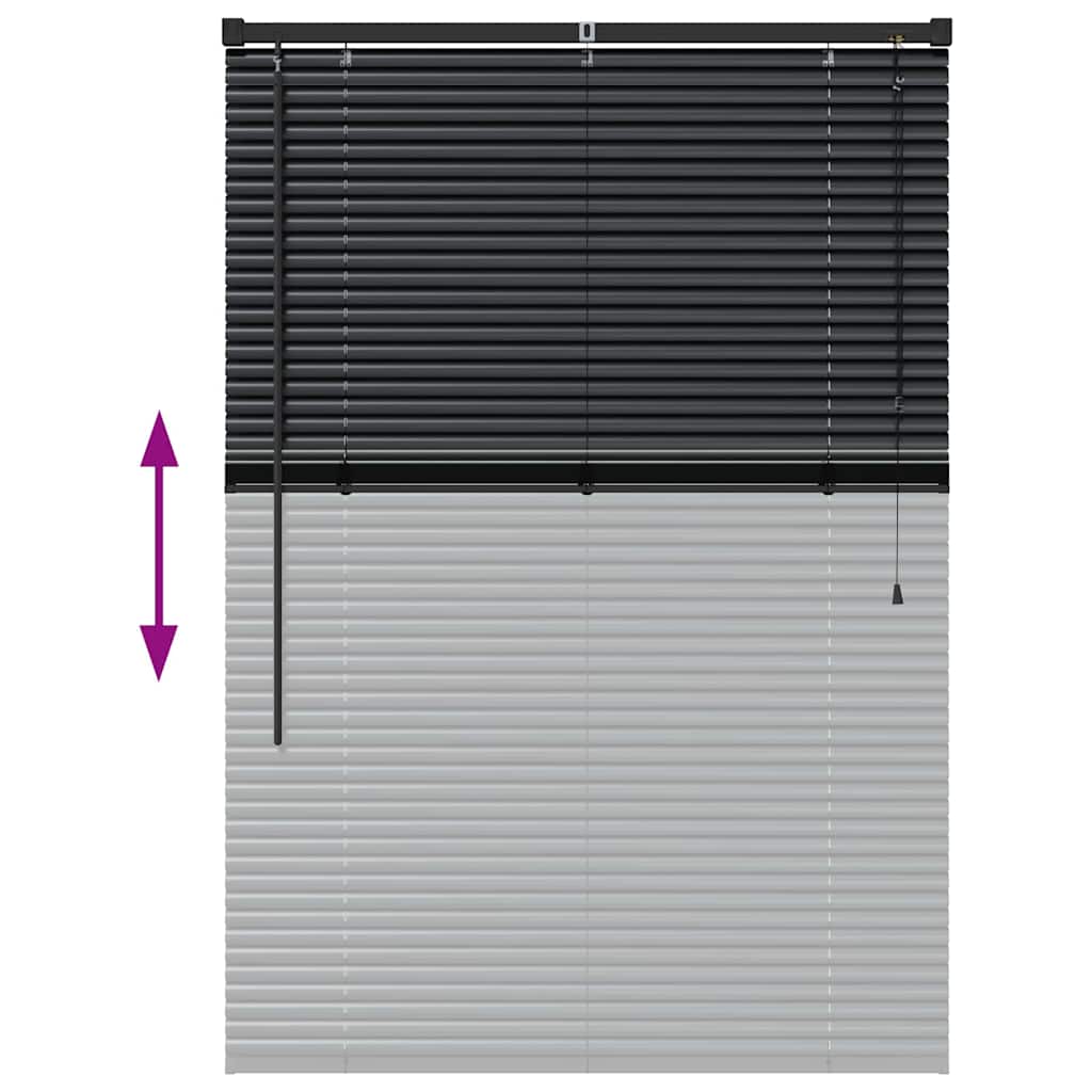Venecijanski zastore Crna 130 x 85 cm Aluminij