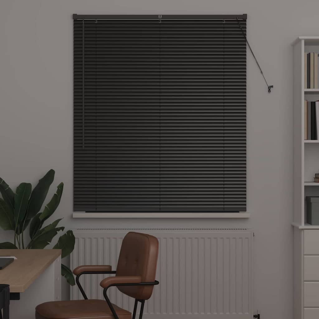 Venecijanski zastore Crna 130 x 115 cm Aluminij