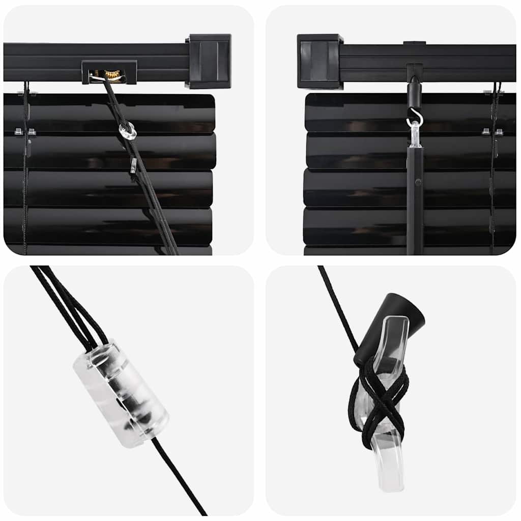Venecijanski zastore Crna 130 x 120 cm Aluminij