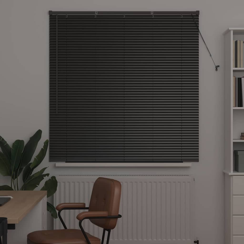 Venecijanski zastore Crna 130 x 125 cm Aluminij