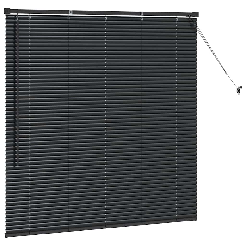 Venecijanski zastore Crna 130 x 125 cm Aluminij