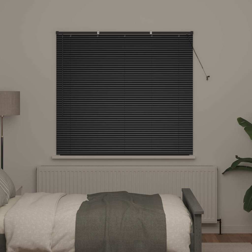 Venecijanski zastore Crna 130 x 145 cm Aluminij