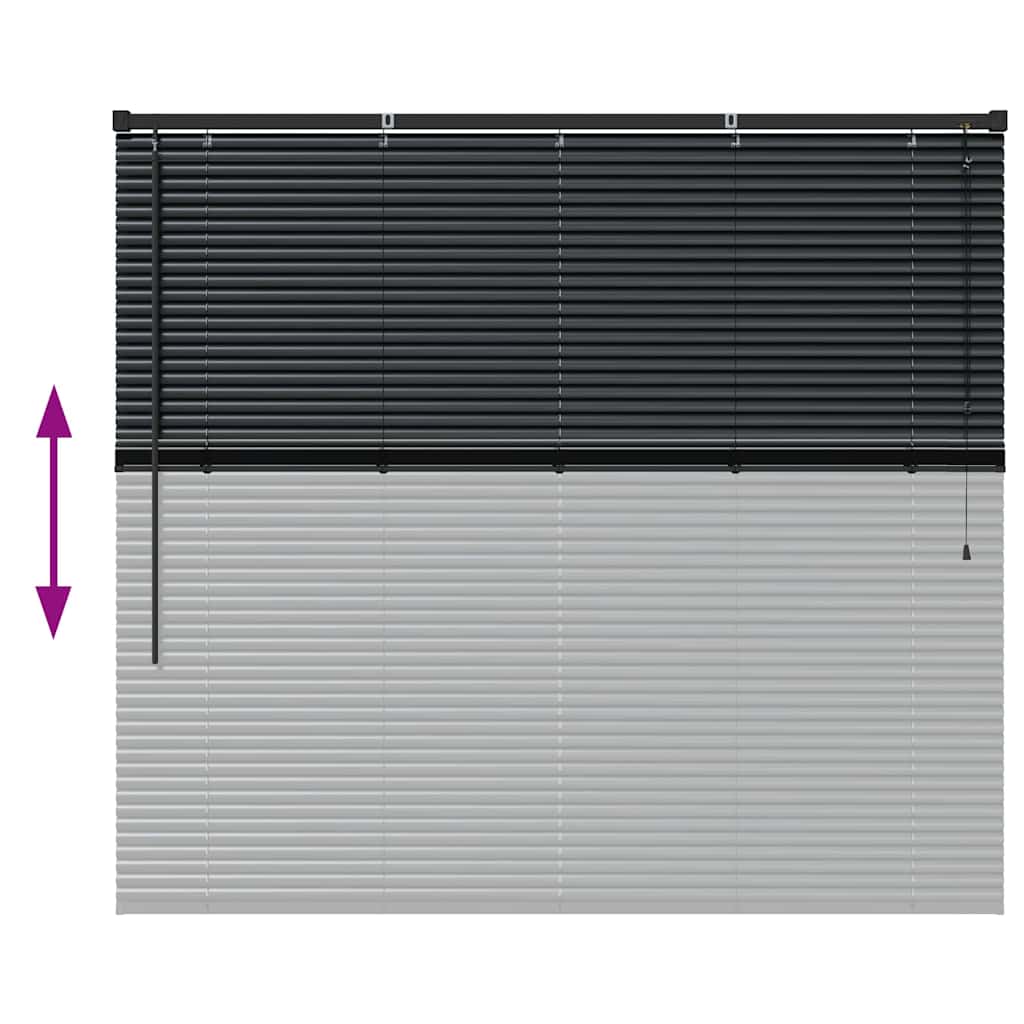 Venecijanski zastore Crna 130 x 150 cm Aluminij