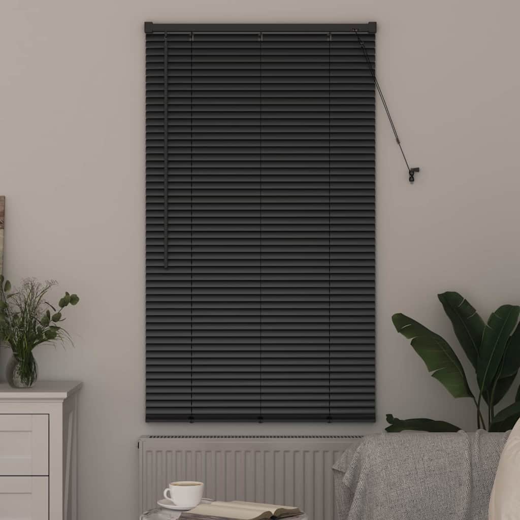 Venecijanski zastore Crna 175 x 75 cm Aluminij