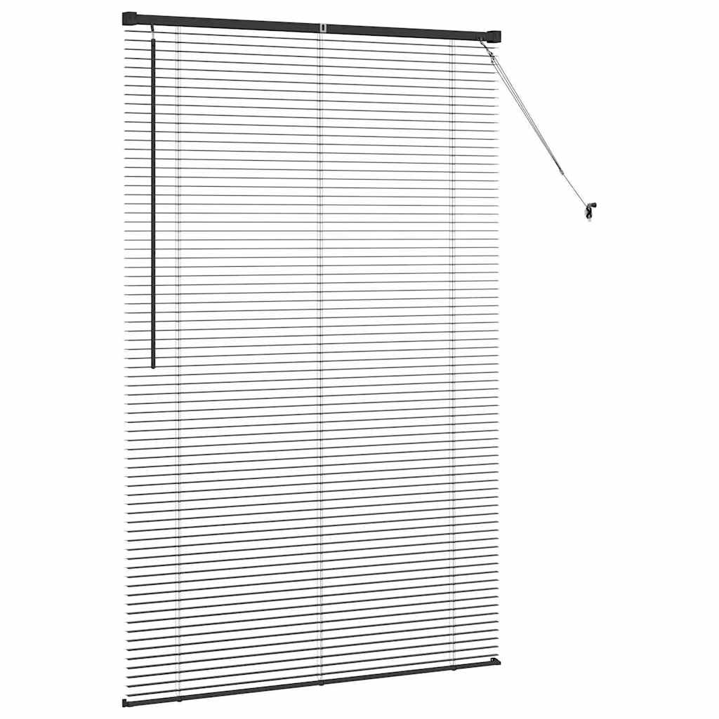 Venecijanska roleta Crna 175 x 120 cm 25 mm Aluminij