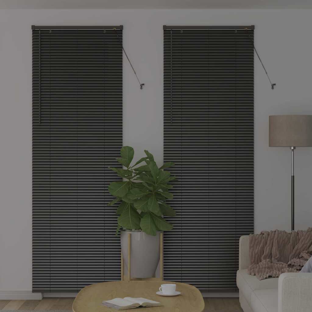 Venecijanski zastore Crna 220 x 80 cm Aluminij