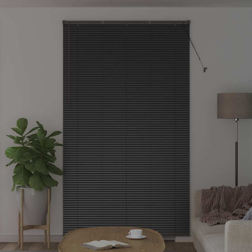 Venecijanski zastore Crna 220 x 125 cm Aluminij