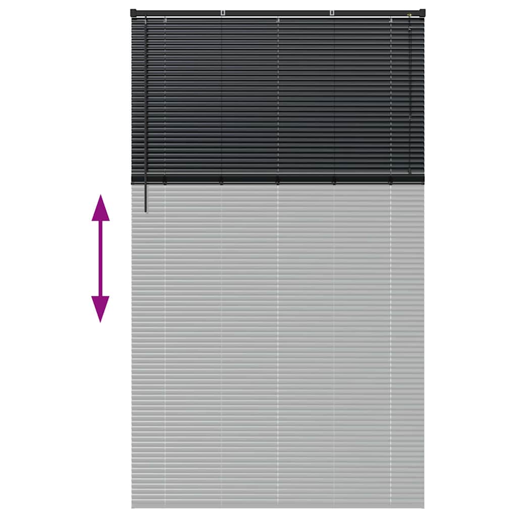 Venecijanski zastore Crna 220 x 130 cm Aluminij