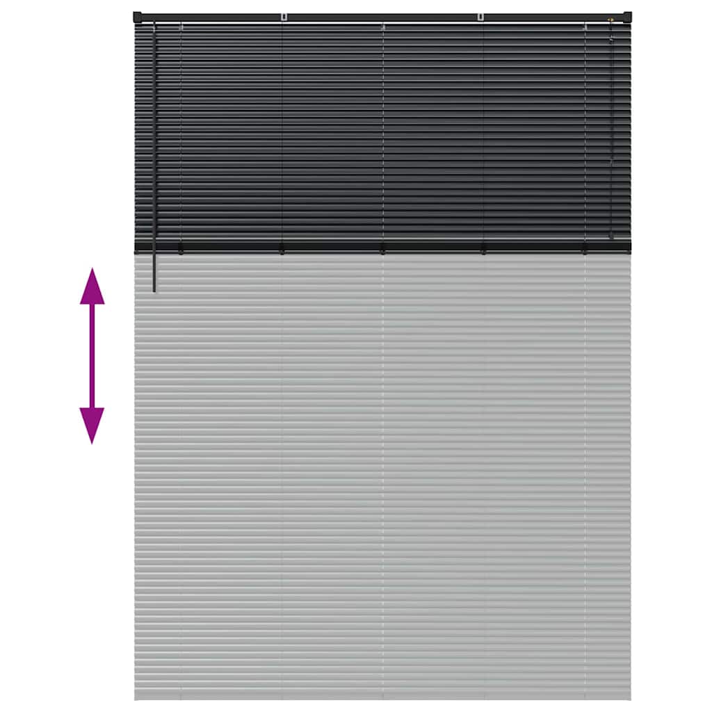 Venecijanski zastore Crna 220 x 160 cm Aluminij