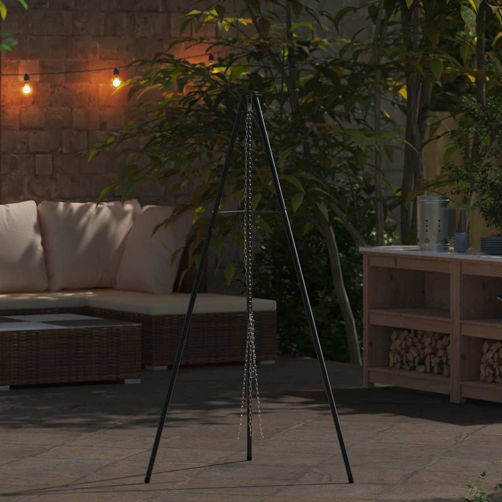 Tripod za logorsku vatru Crna 92 x 92 x 151,5 cm Čelik