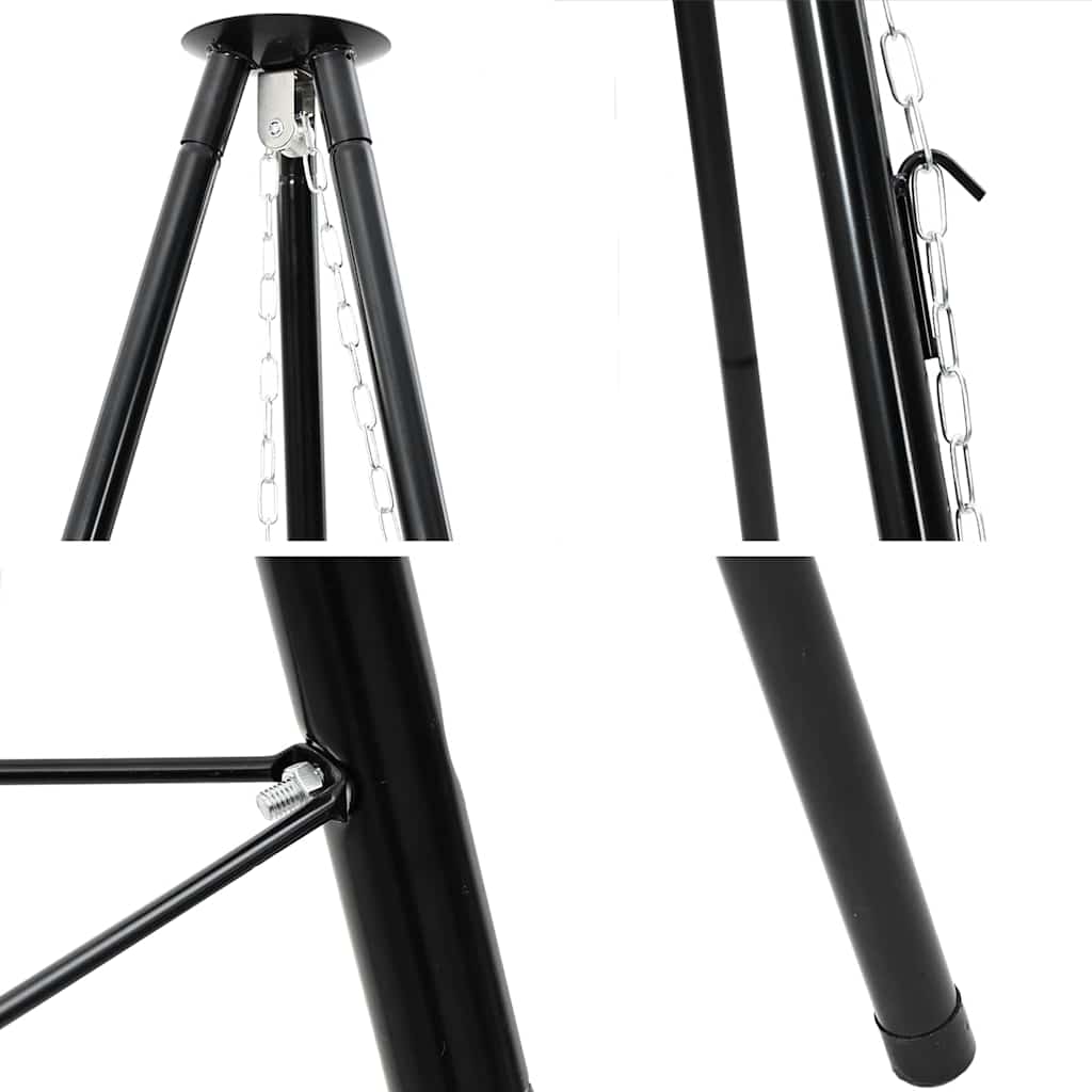 Tripod za logorsku vatru 3 pcs Crna Čelik