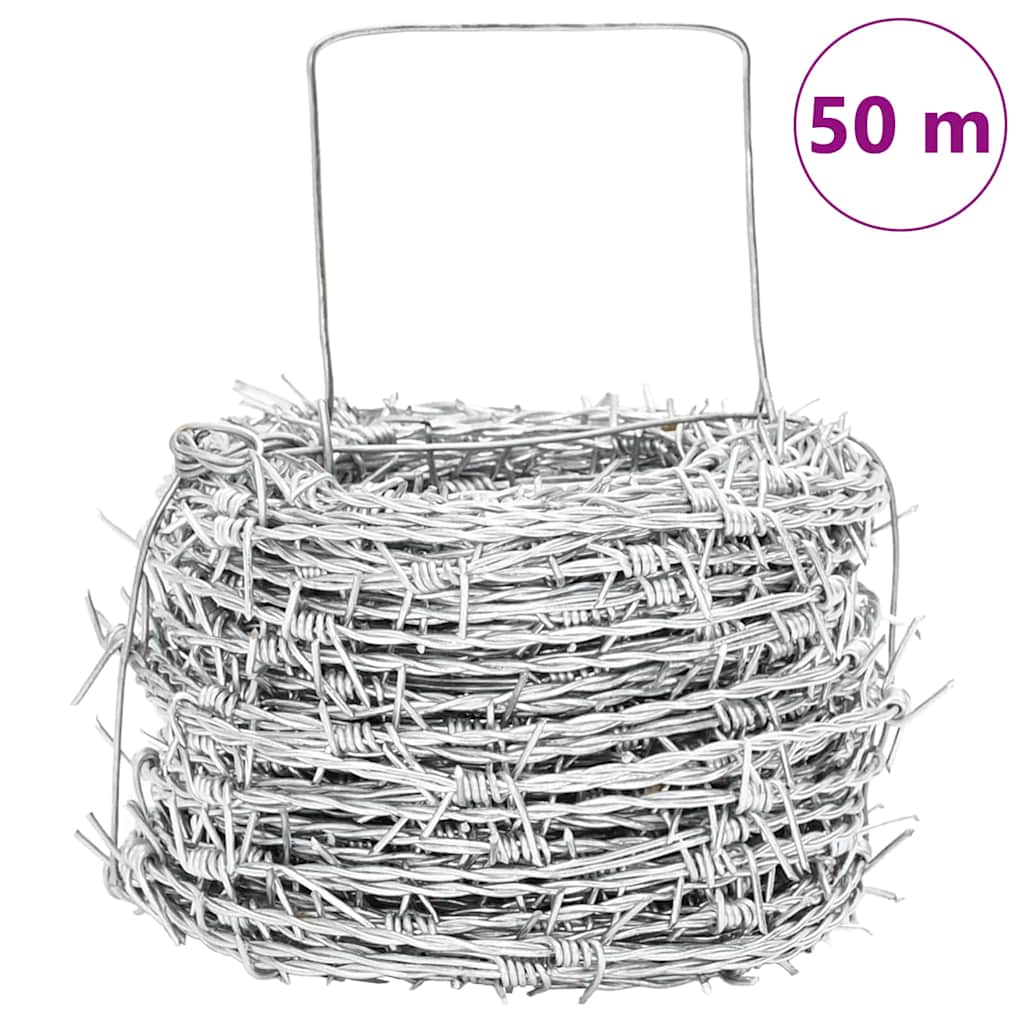 Bodljikava žica Srebrno 50 m Čelik vruće galvaniziran