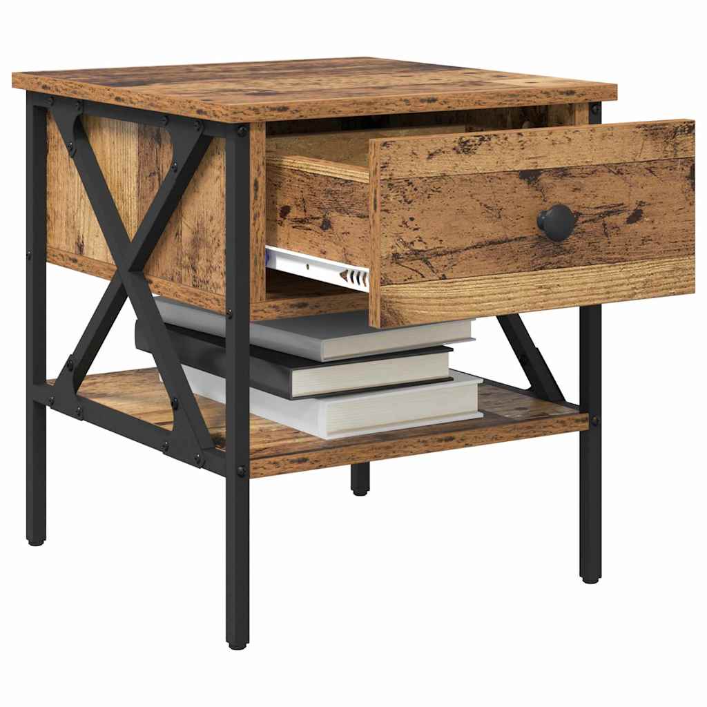 Noćni ormarić s ladicama 2 pcs Staro drvo 40 x 42 x 45 cm