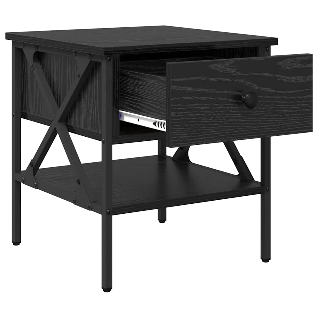 Noćni ormarić s ladicama 2 pcs Crni hrast 40 x 42 x 45 cm
