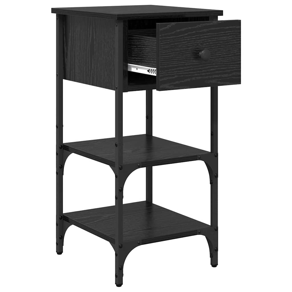 Noćni ormar s ladicama 2 pcs Crni hrast 33.5 x 36 x 70 cm
