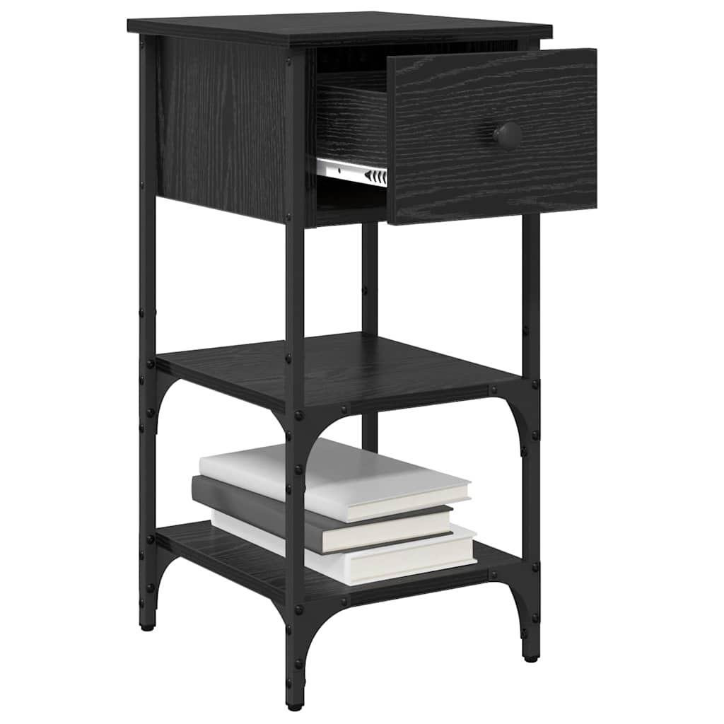 Noćni ormar s ladicama 2 pcs Crni hrast 33.5 x 36 x 70 cm