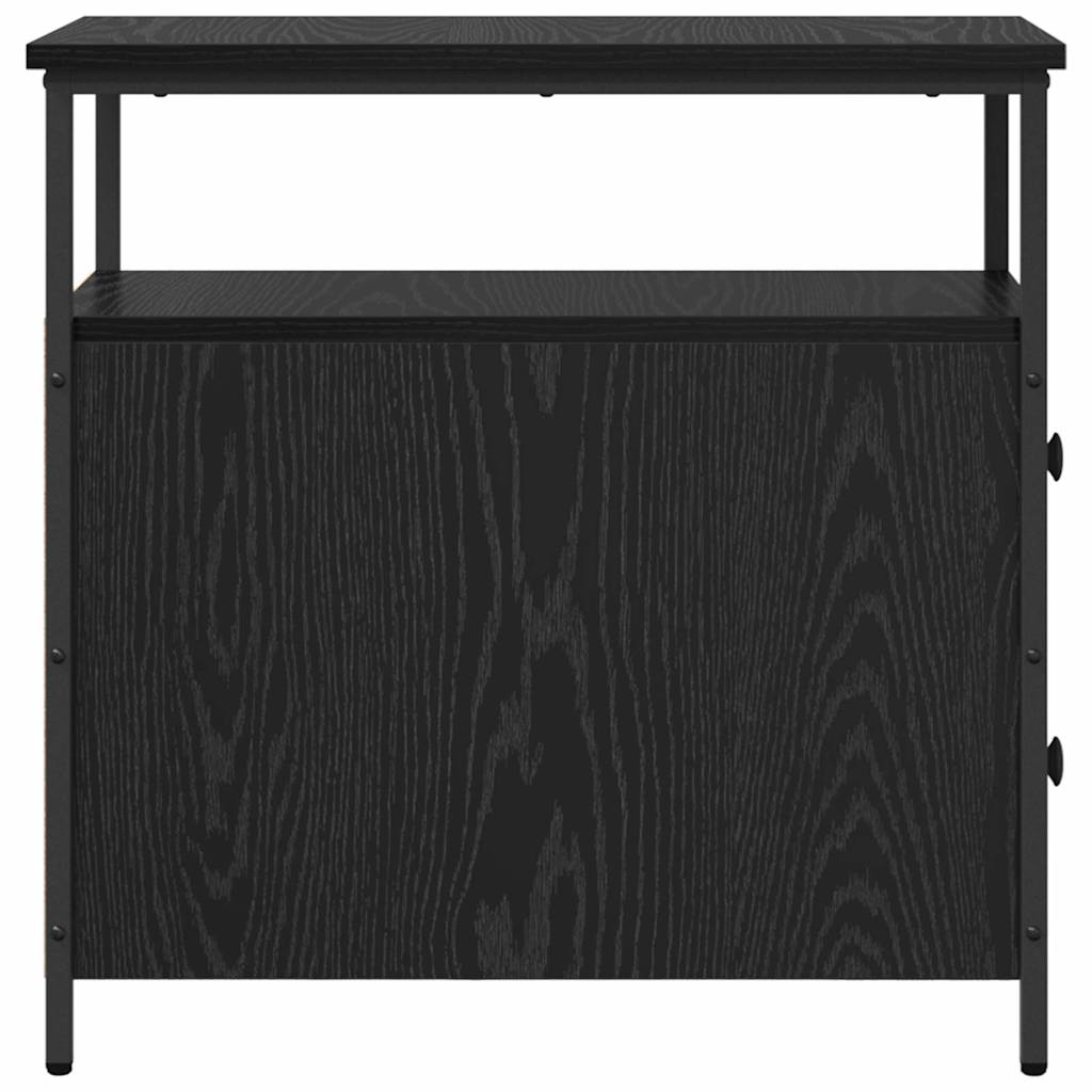 Noćni ormar 2 pcs Crni hrast 30 x 60 x 60 cm Konstruirano drvo