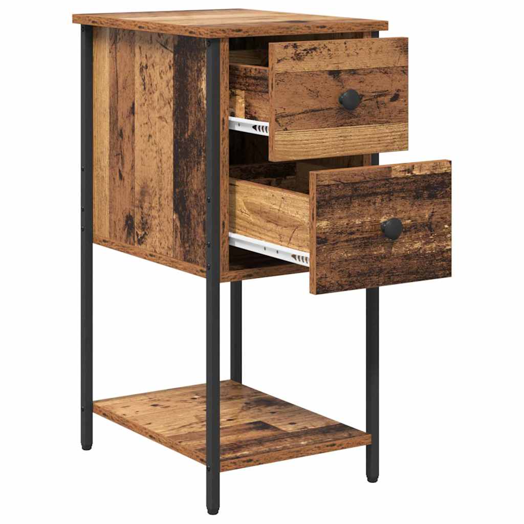 Noćni ormar 2 pcs Staro drvo 32 x 42 x 70 cm Konstruirano drvo
