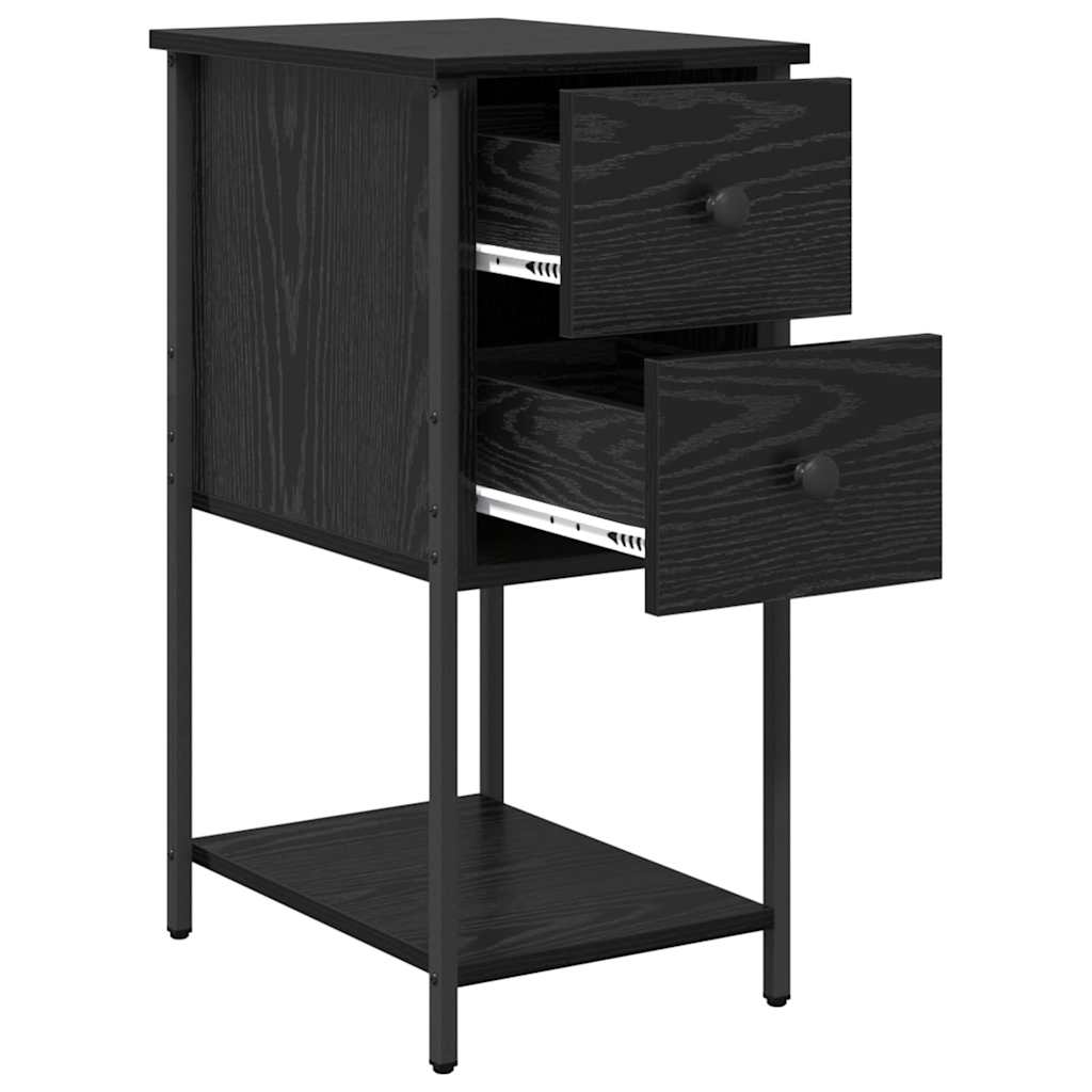 Noćni ormar 2 pcs Crni hrast 32 x 42 x 70 cm Konstruirano drvo
