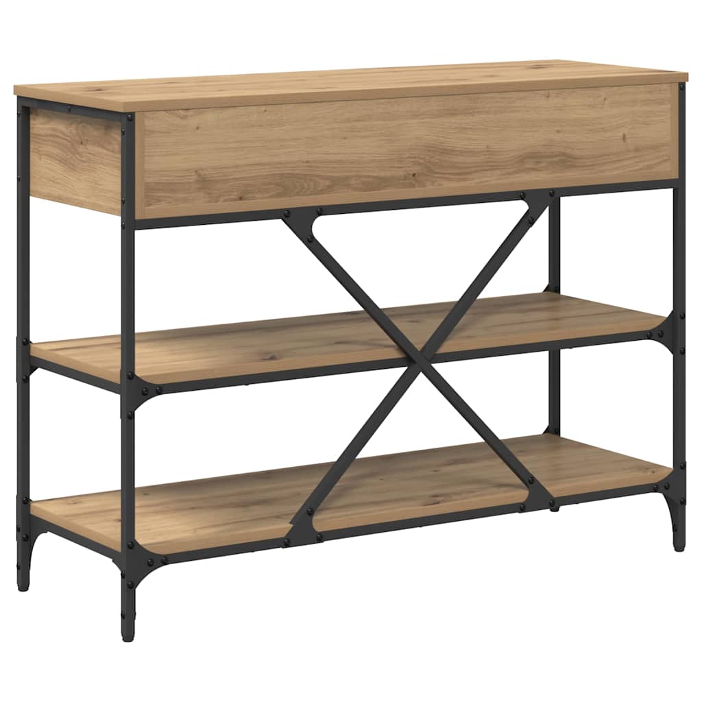 Konzolna stolica s ladicama Smeđa 100 x 34,5 x 75 cm boja drva