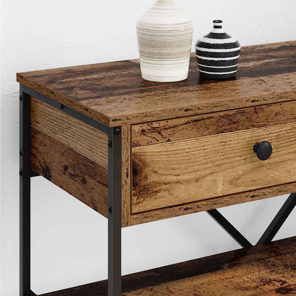 Konzolna stolica s ladicama Smeđa 75 x 34,5 x 75 cm boja drva
