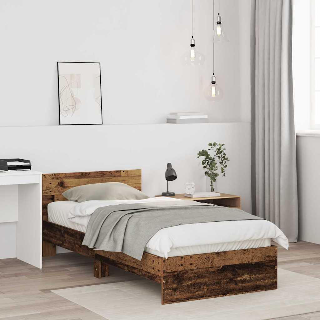 Krevetna konstrukcija Staro drvo 90 x 200 cm Konstruirano drvo