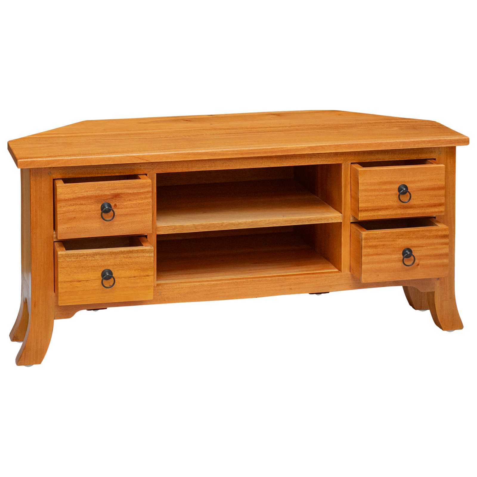 TV ormar Prirodna 100 x 40,5 x 46 cm Čvrsto mahagonijsko drvo