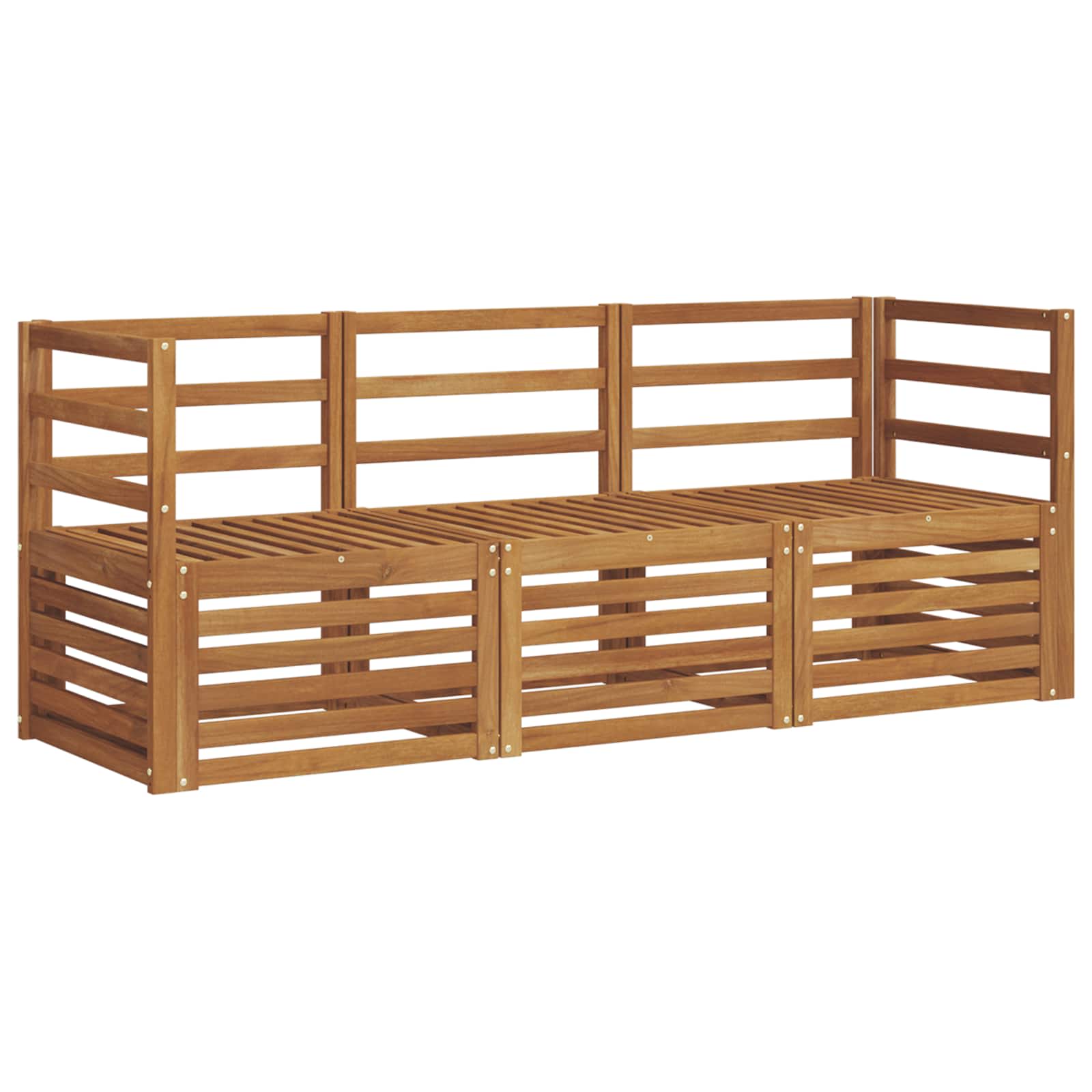 Setovi sofa 3 pcs Prirodna Čvrsto drvo akacije