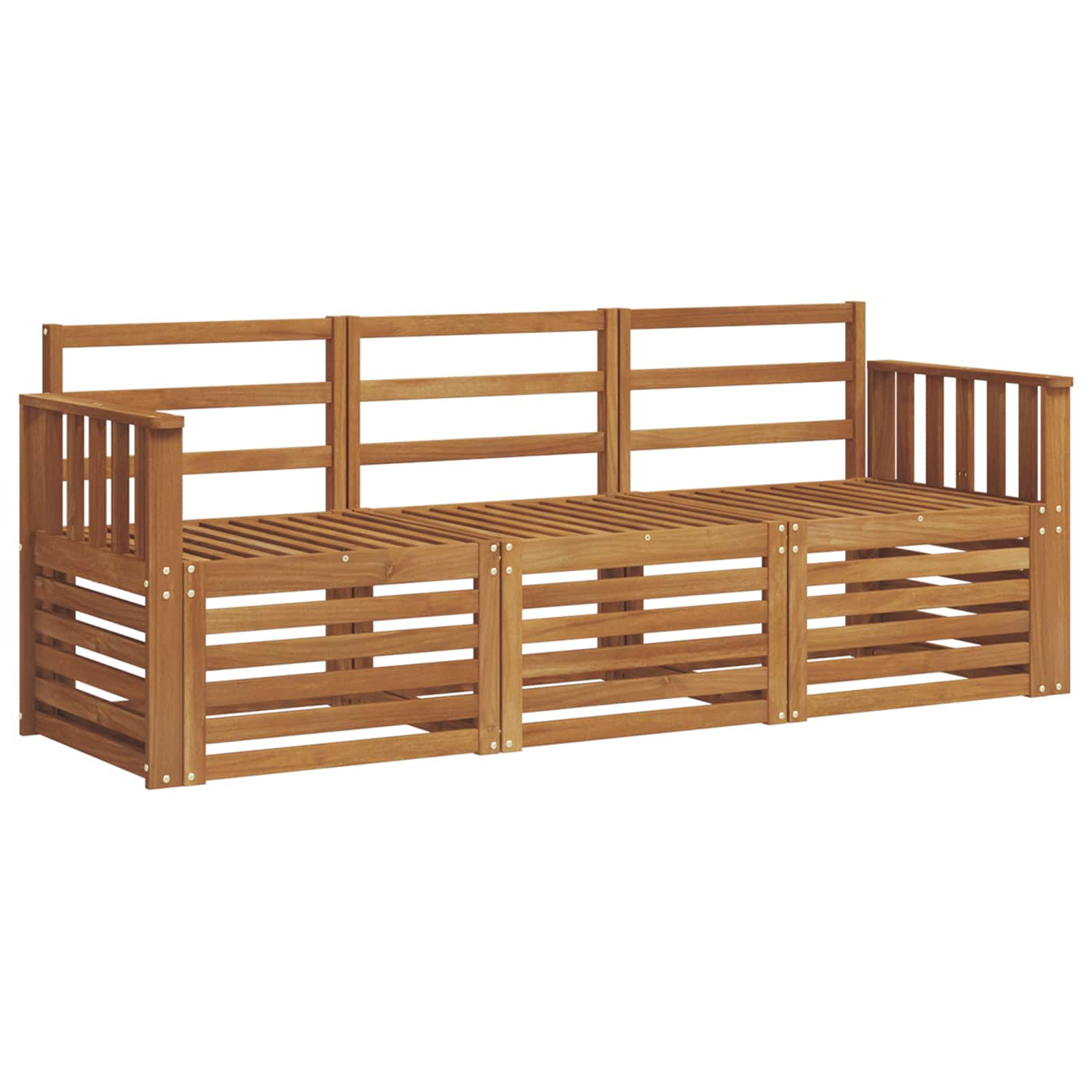 Setovi sofa 3 pcs Prirodna Čvrsto drvo akacije