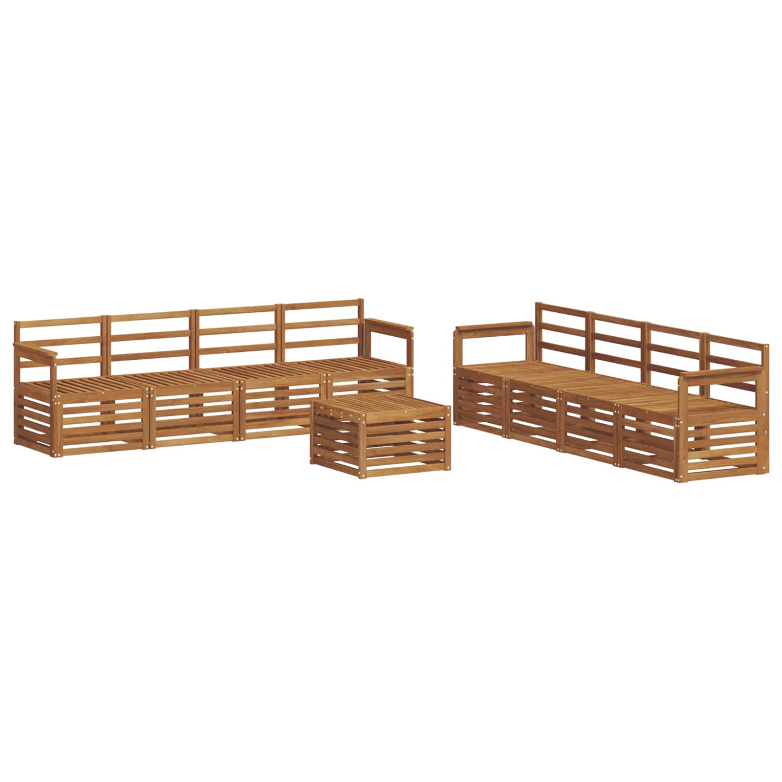 Setovi sofa 9 pcs Prirodna Čvrsto drvo akacije