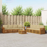 Set vanjskih sofa 9 kom. Prirodna i bež