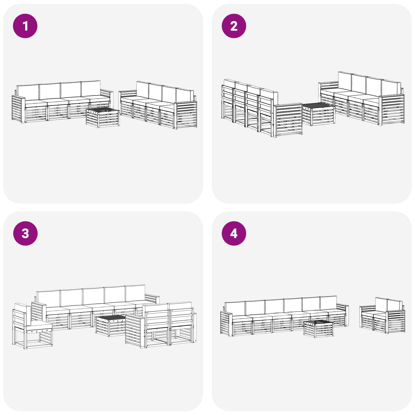 Set vanjskih sofa 9 kom. Prirodna i bež