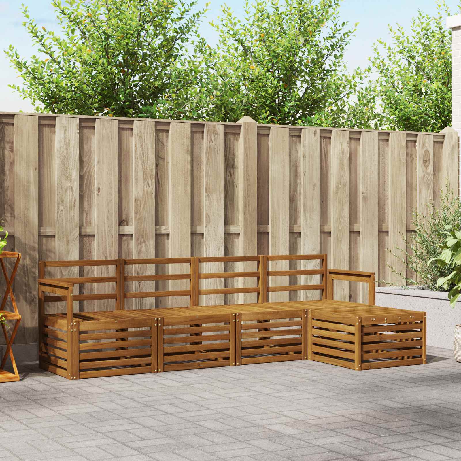 Set vanjskih sofa 5 pcs Prirodna