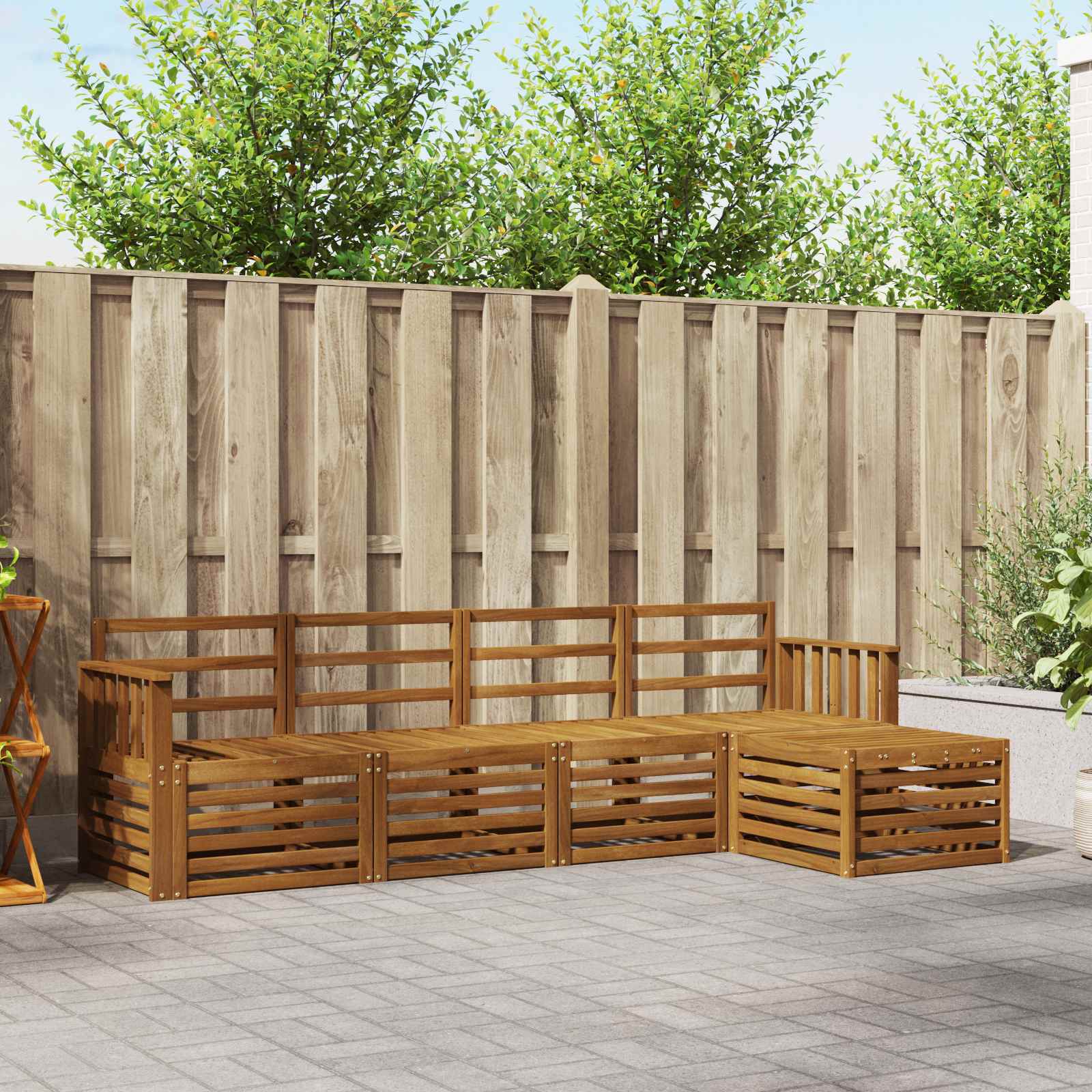 Set vanjskih sofa 5 pcs Prirodna