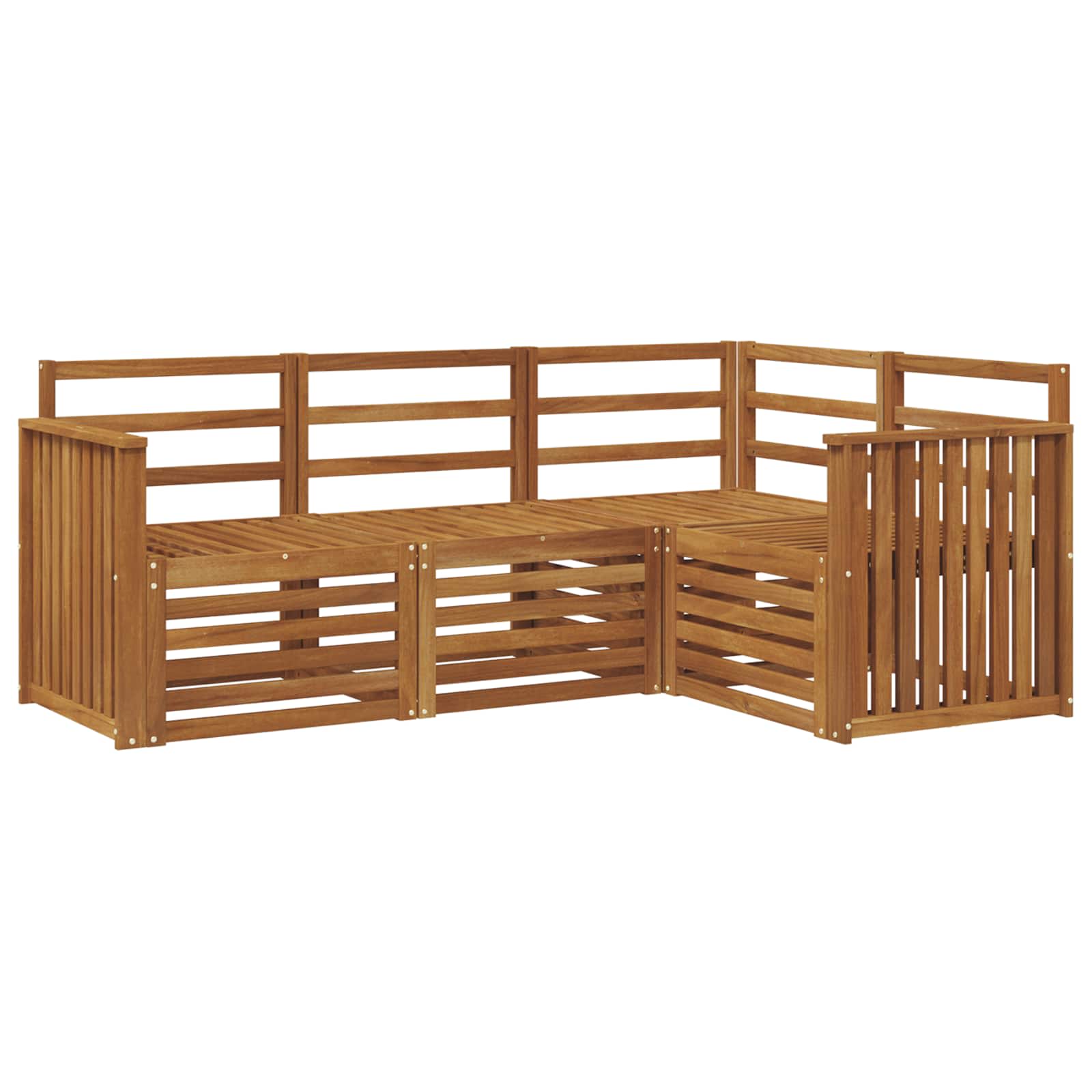 Setovi sofa 4 pcs Prirodna Čvrsto drvo akacije