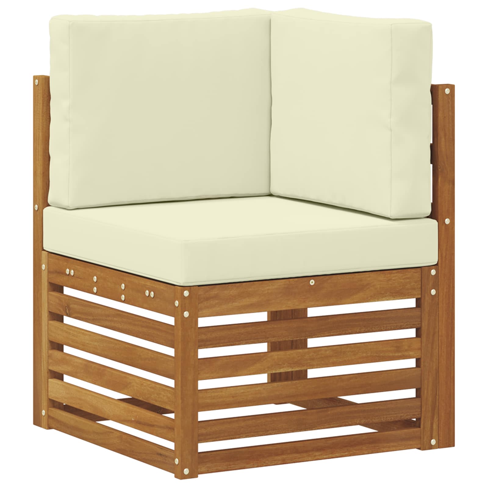 Set vanjskih sofa 5 kom. Prirodna i krem Poliester
