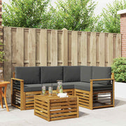 Set vanjskih sofa 5 kom. Prirodna i antracit Poliester