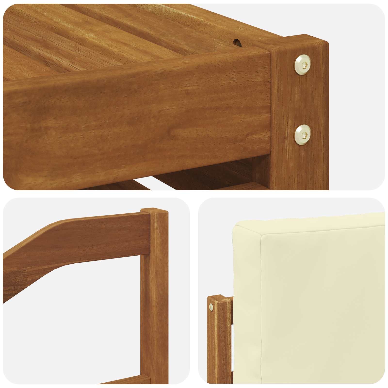 Set vanjskih sofa 5 kom. Prirodna i krem Poliester