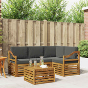 Set vanjskih sofa 5 kom. Prirodna i antracit Poliester