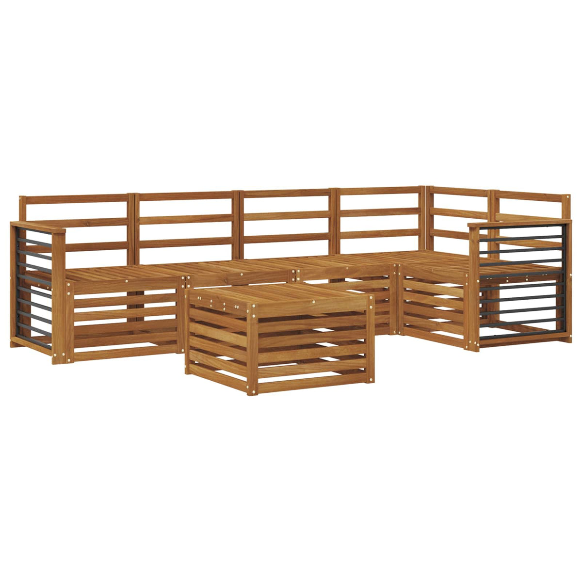 Set vanjskih sofa 6 kom. Prirodna Poliester