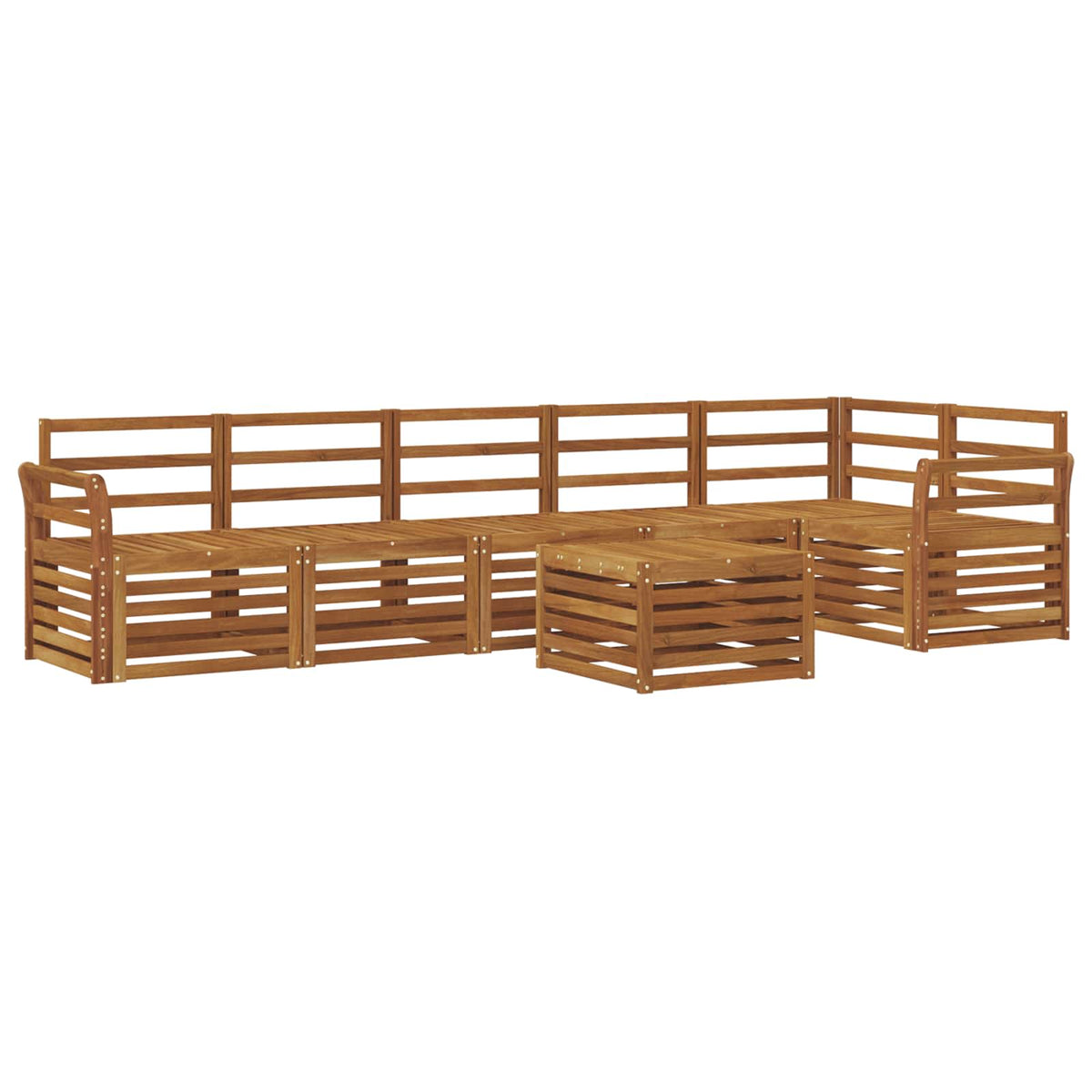 Set vanjskih sofa 7 kom. Prirodna Poliester